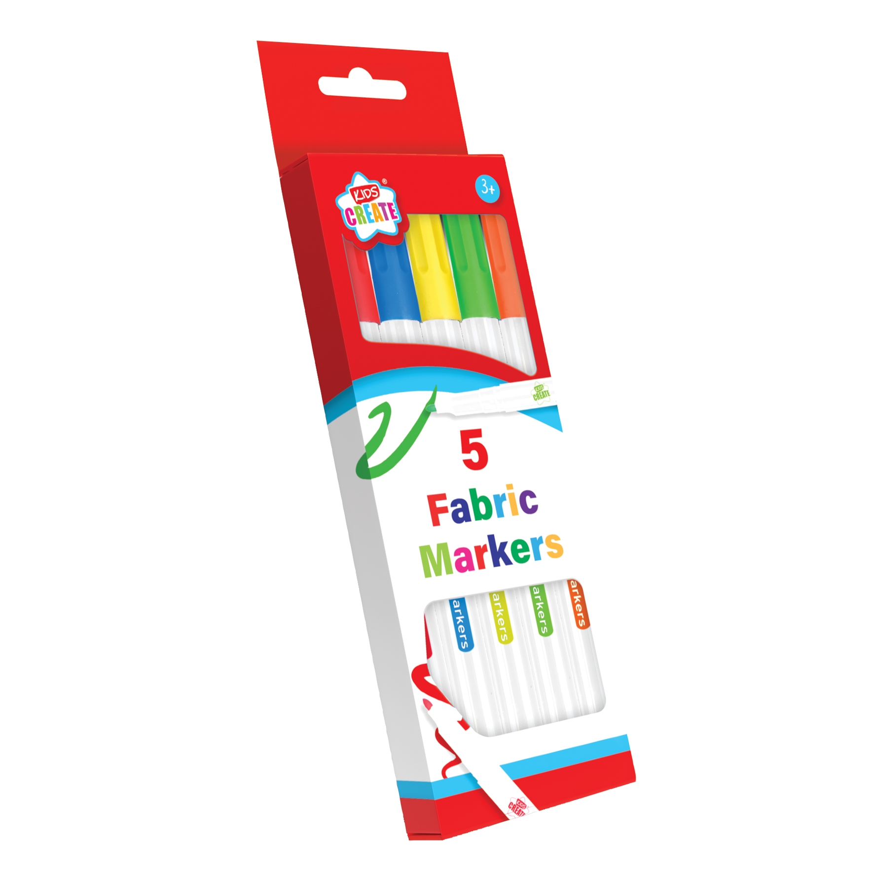 FABRIC MARKER,5`s Assorted Colours Boxed H/pk [Packs Only]
