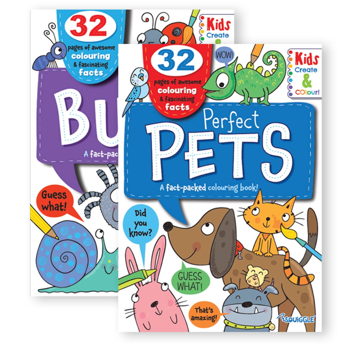 COLOURING BOOK,Pets/Bugs Assorted [Packs Only]