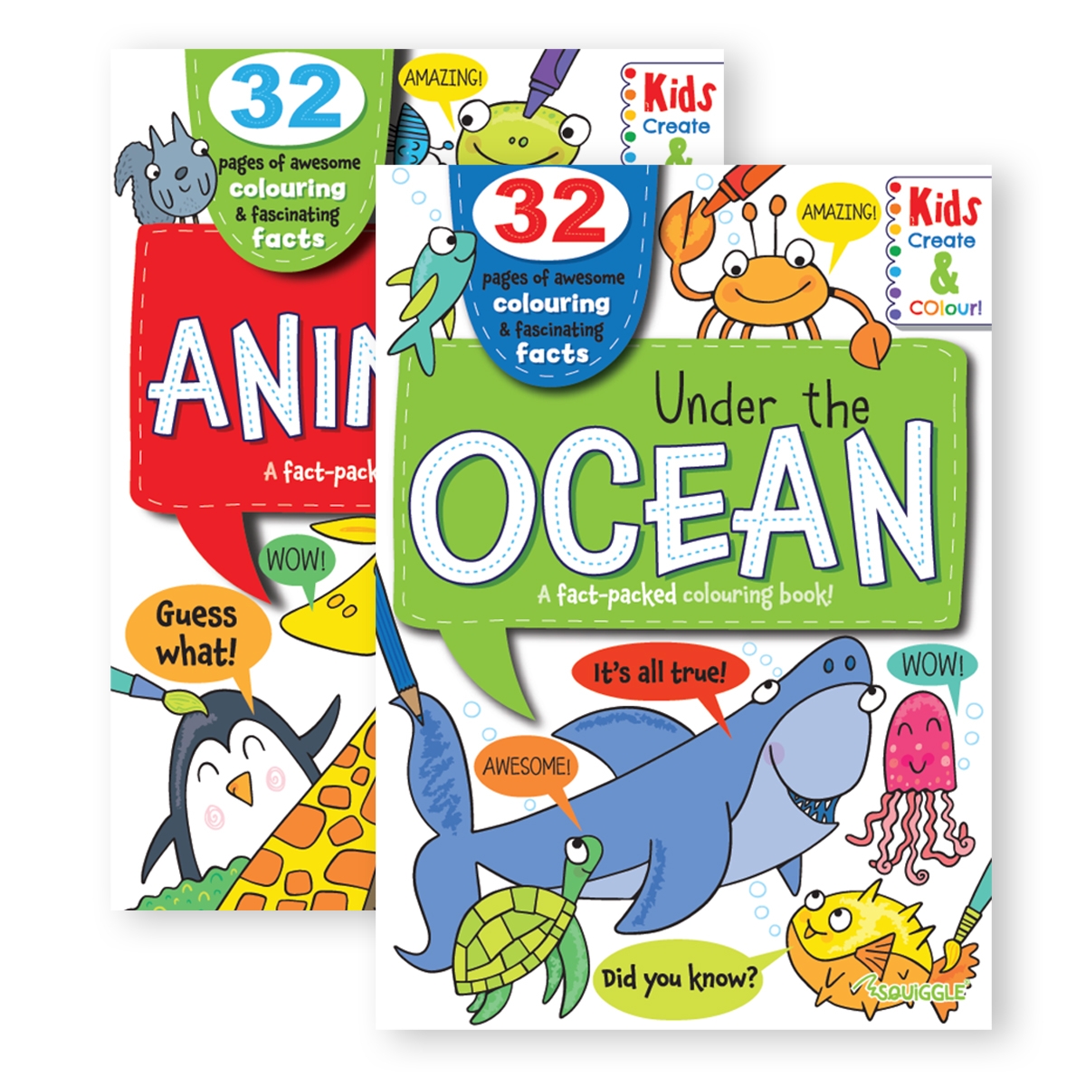 COLOURING BOOK,Animals/Oceans Assorted [Packs Only]