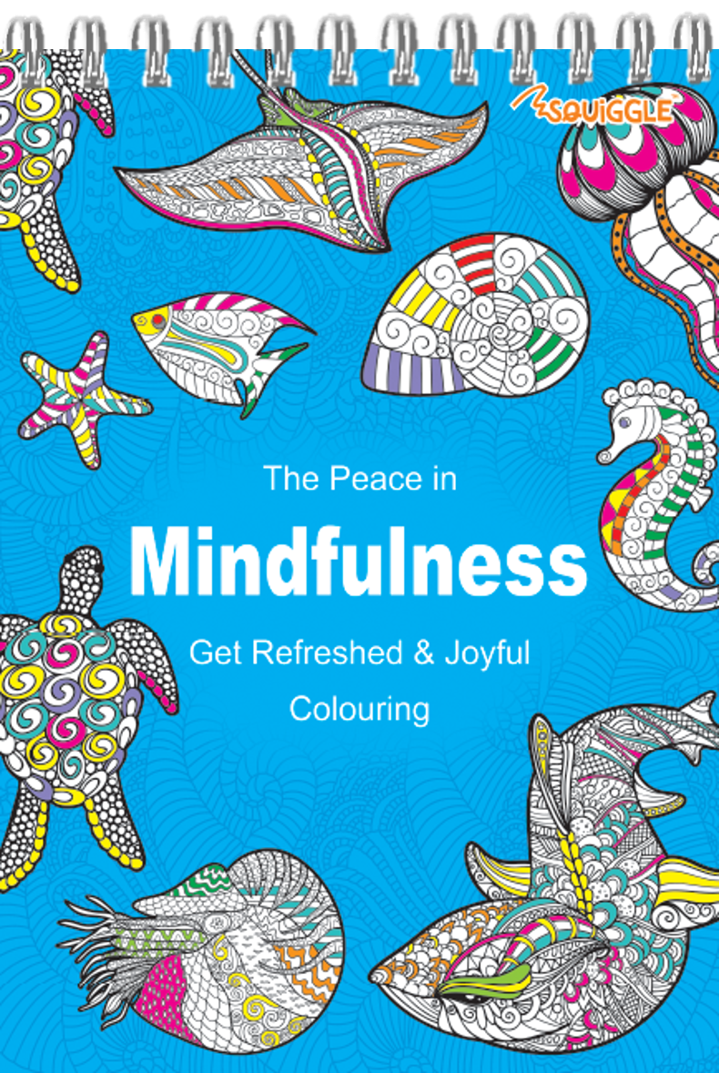 ADULT COLOURING BOOK,A5 Mindfulness Twin Wire [Packs Only]
