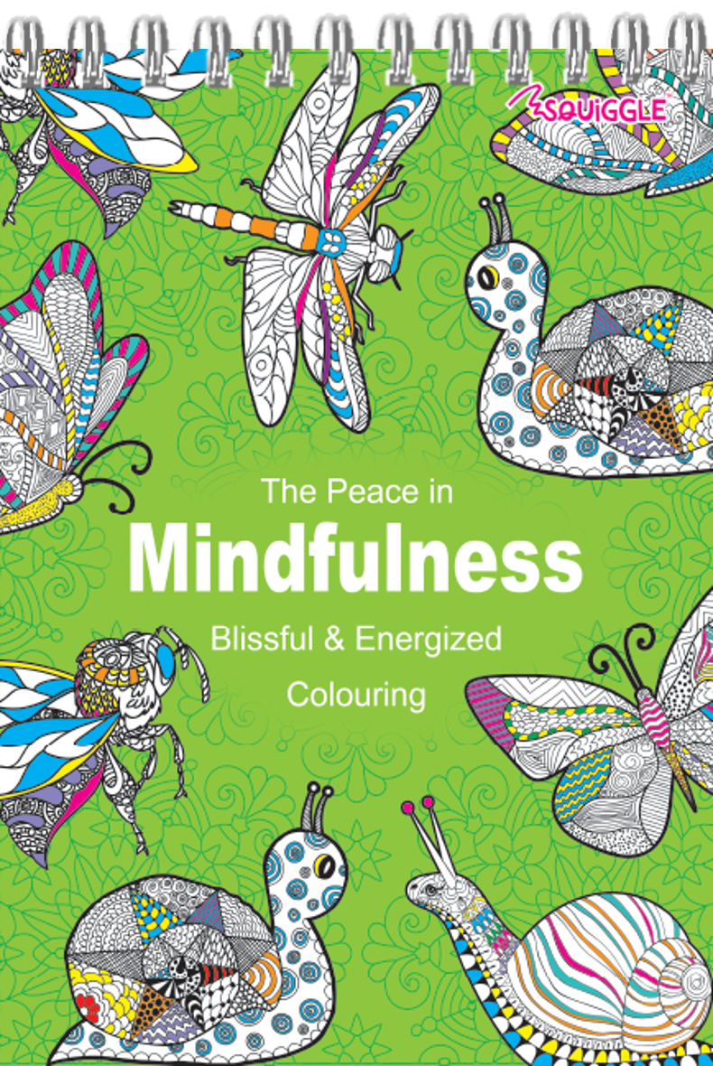 ADULT COLOURING BOOK,A5 Mindfulness Twin Wire [Packs Only]
