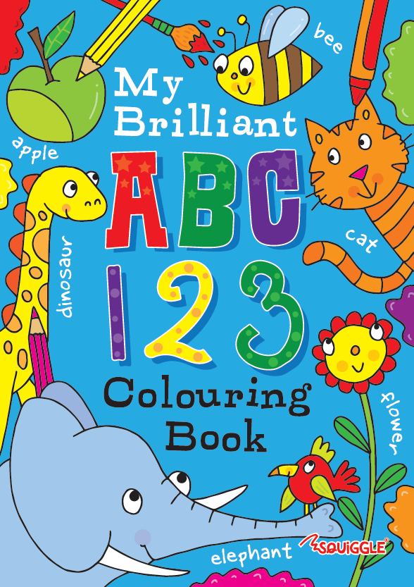 COLOURING BOOK,A4 My Brilliant ABC/123 [Packs Only]