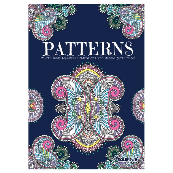 ADULT COLOURING BOOK,A5 Flowers/Patterns Assorted [Packs Only]