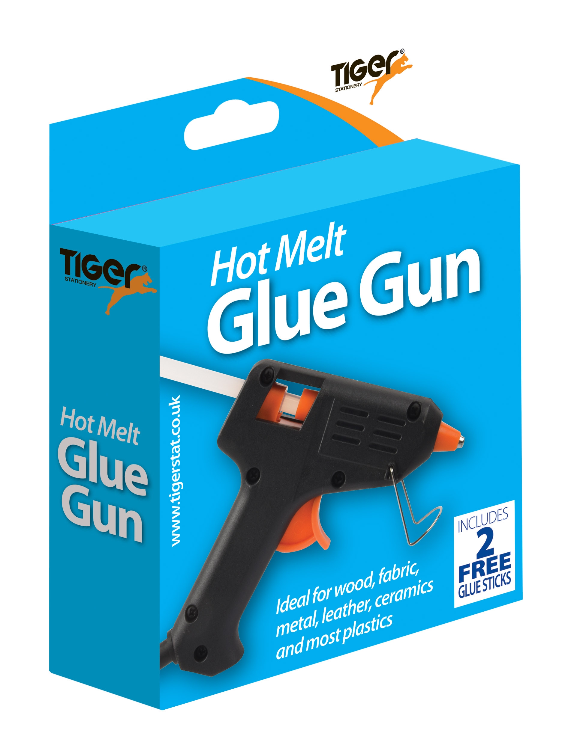 GLUE GUN,Hot Melt,Wood,Fabric, Metal etc. Age 12+ H/pk Box