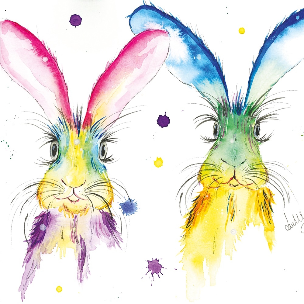 BLANK CARDS,6`s Love Lilly Hare`s