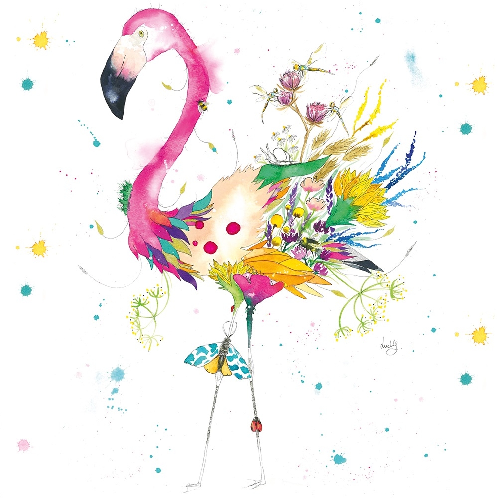 BLANK CARDS,6`s Love Lilly Flamingo