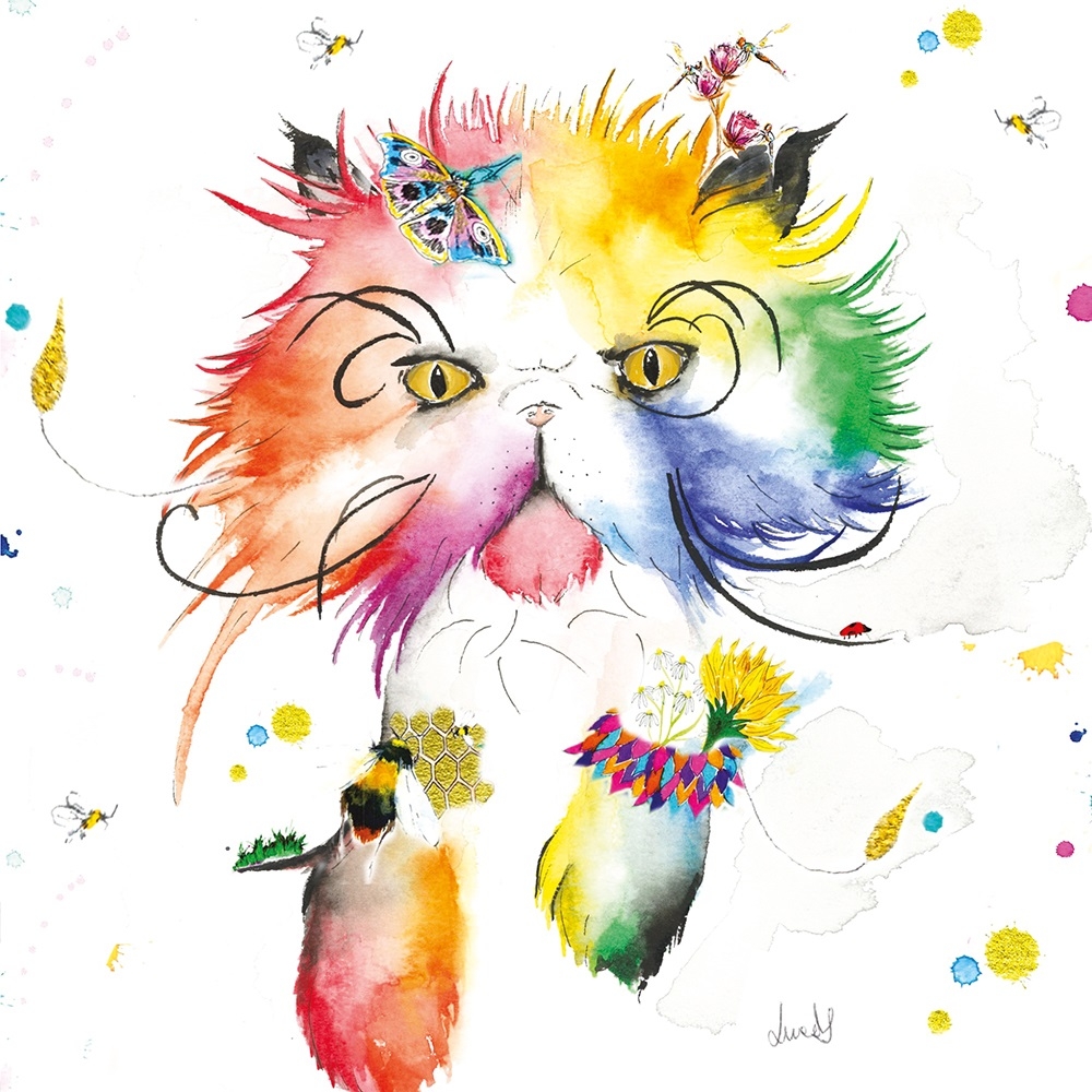 BLANK CARDS,6`s Love Lilly Cat