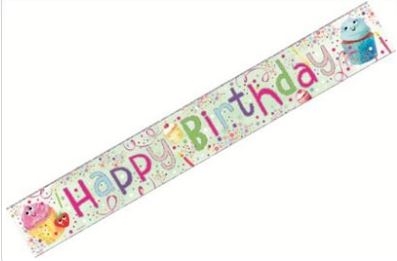 BANNER,Happy Birthday Female Cupcakes [Packs Only]