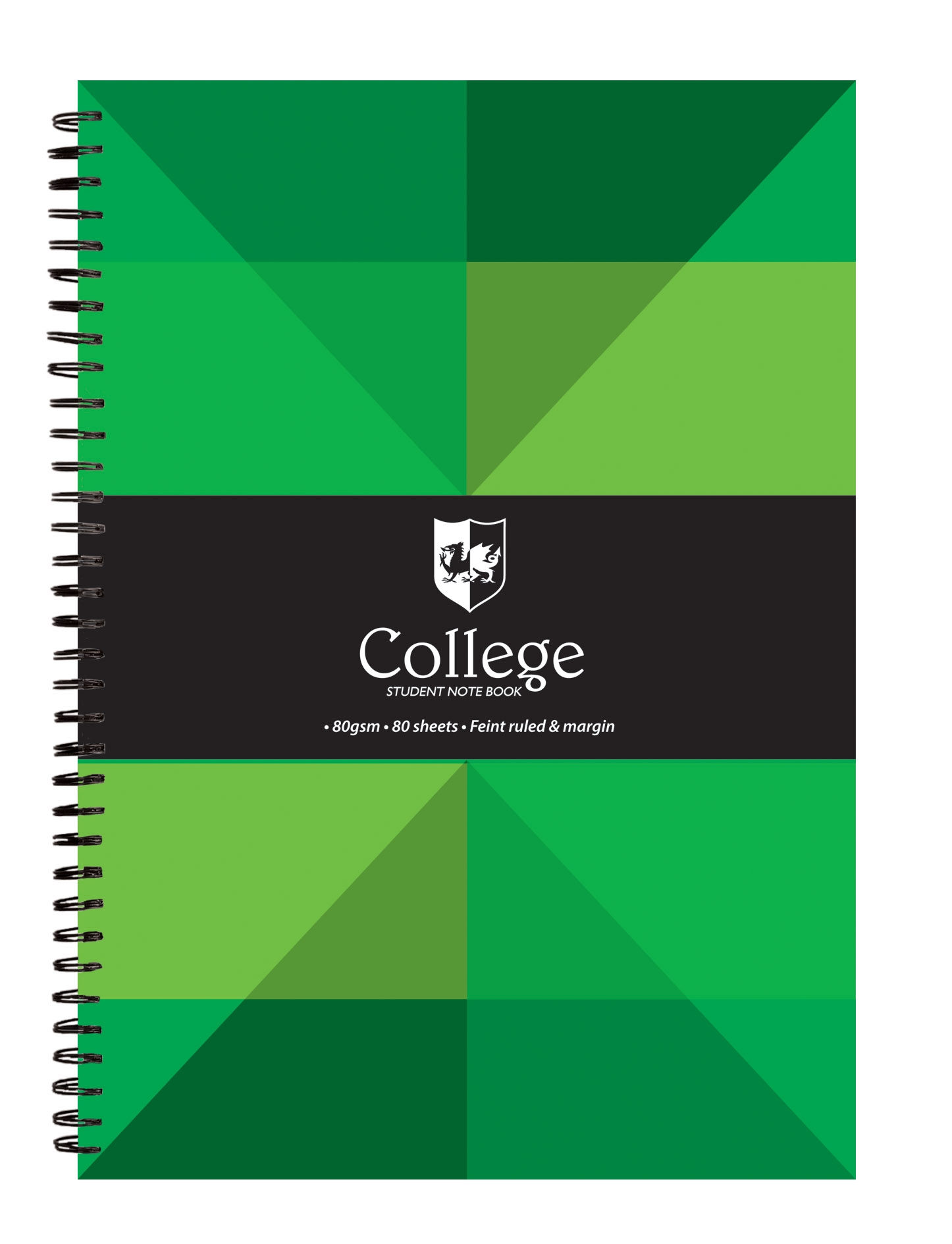 NOTEBOOK,COLLEGE A4 T/Wire 80 Sheet 3 Asst. Col. [Packs Only]