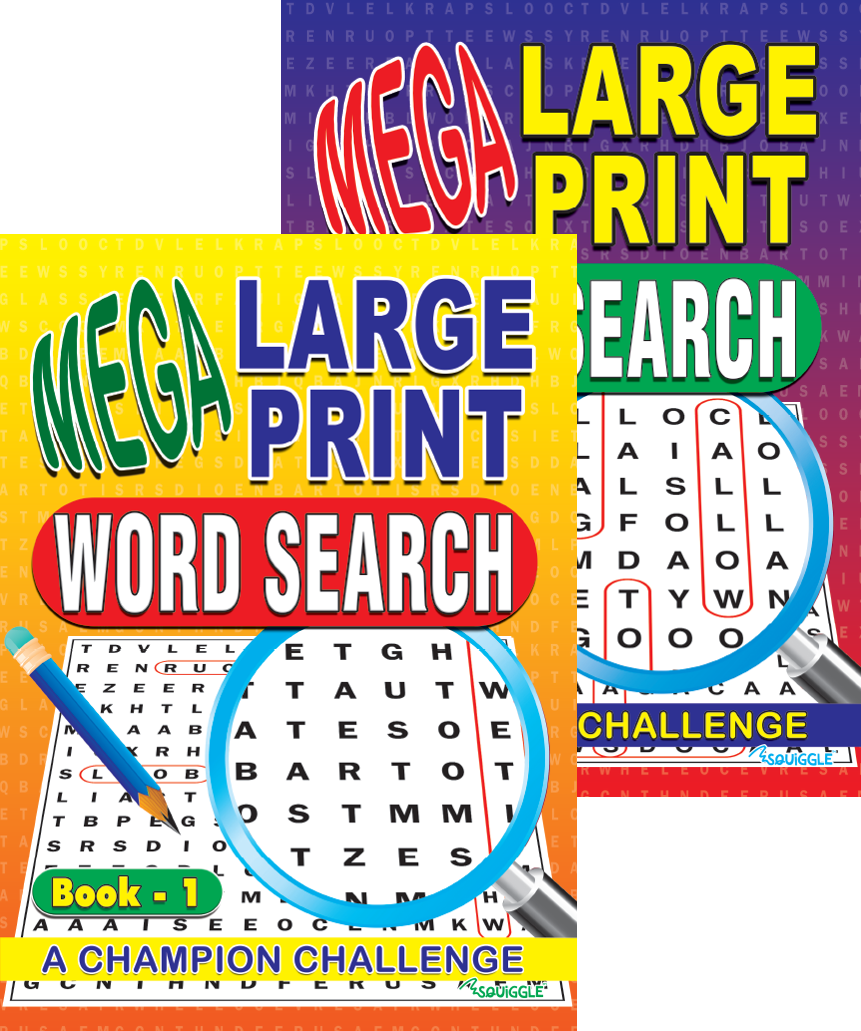 ACTIVITY BOOK,Wordsearch Mega Large Print Books 1 & 2 [Packs Only]