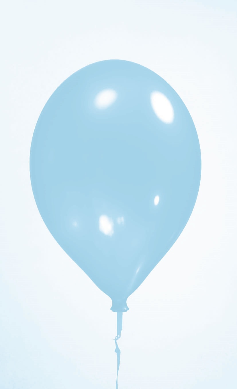 BALLOONS, Pale Blue Plain 11