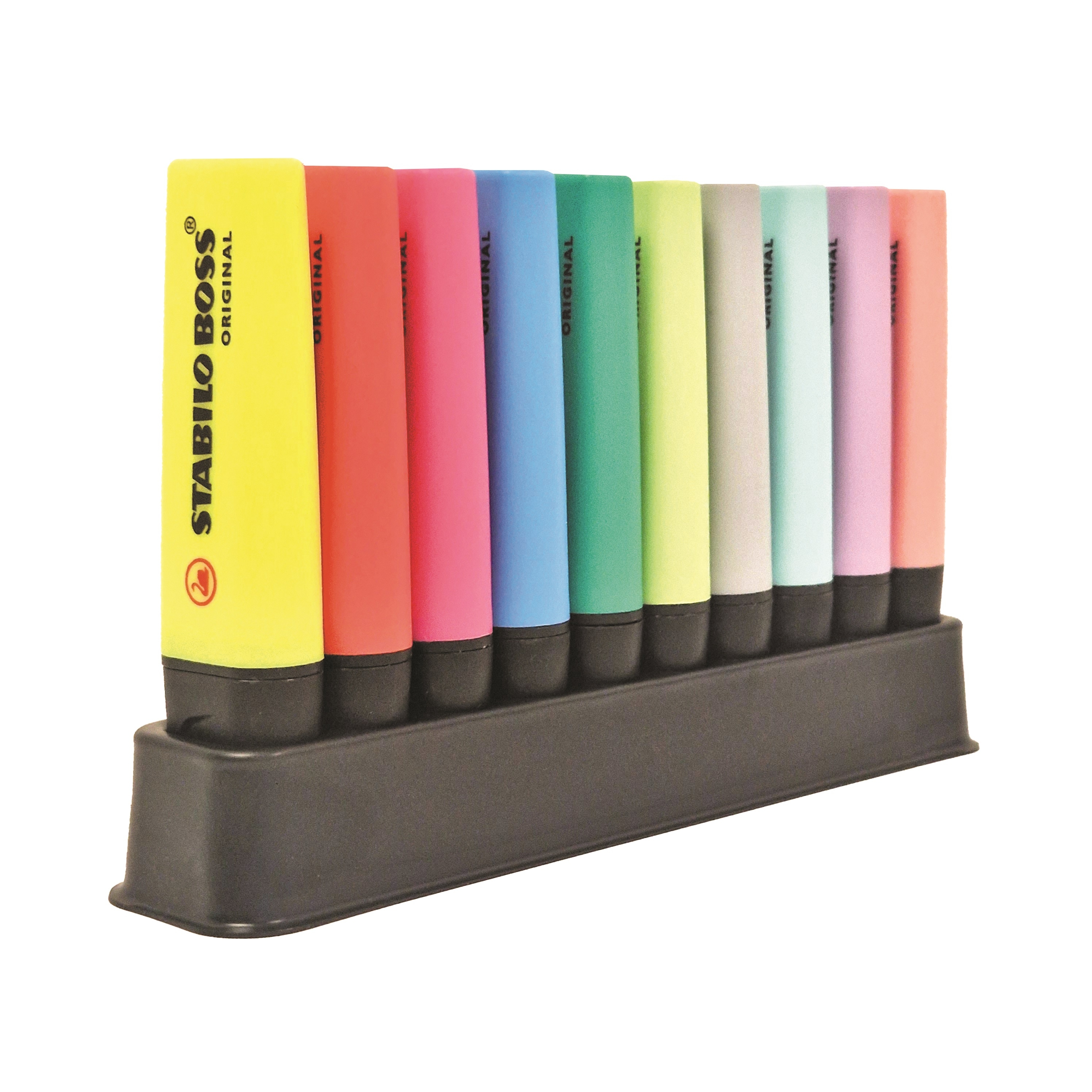 HIGHLIGHTER,Boss Deskset 10`s, 5 Fluorescent & 5 Pastel