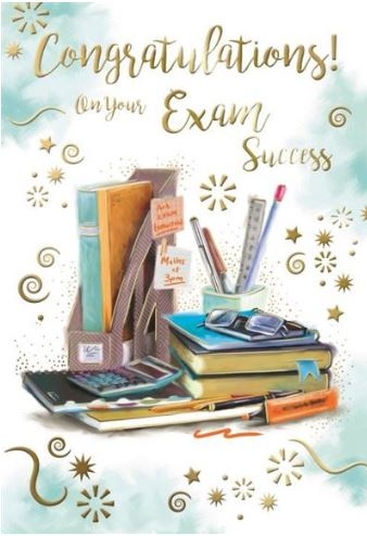 PASSED EXAM CARDS,6`s Text & Stationery
