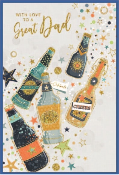 BIRTHDAY CARDS,Dad 6`s Beer Bottles