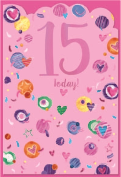 AGE 15 CARDS,Female 6`s Hearts & Spots