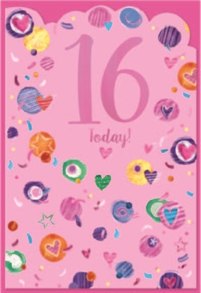 AGE 16 CARDS,Female 6`s Hearts & Spots