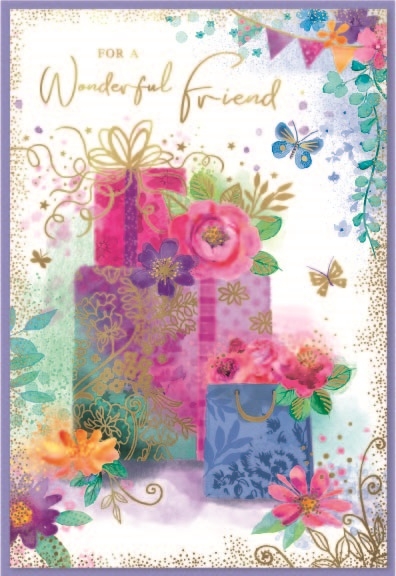 WONDERFUL FRIEND CARDS,Female 6`s Floral Presents