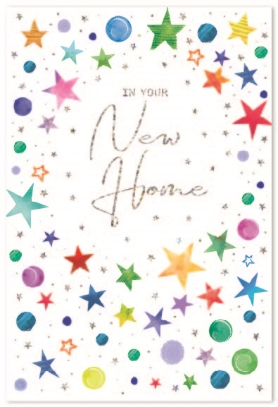 NEW HOME CARDS,Unisex 6`s Coloured Dots & Stars