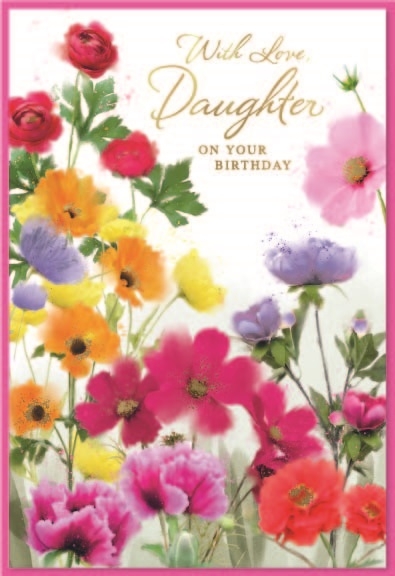 BIRTHDAY CARDS,Daughter 6`s Wild Flowers