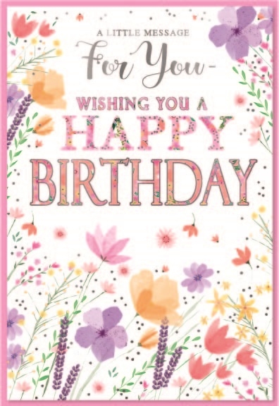 BIRTHDAY CARDS,Female 6`s Wild Flowers