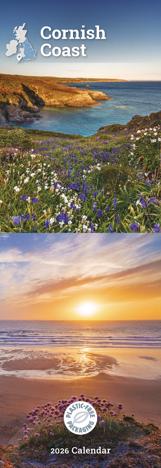CALENDAR,Slim,Cornish Coast [Packs Only]