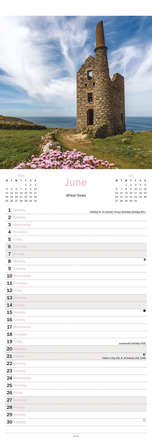 CALENDAR,Slim,Cornish Coast [Packs Only]
