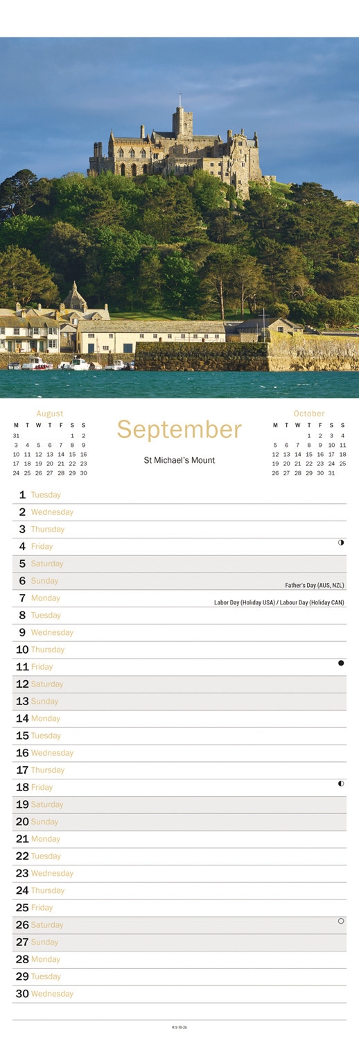 CALENDAR,Slim,Cornish Coast [Packs Only]