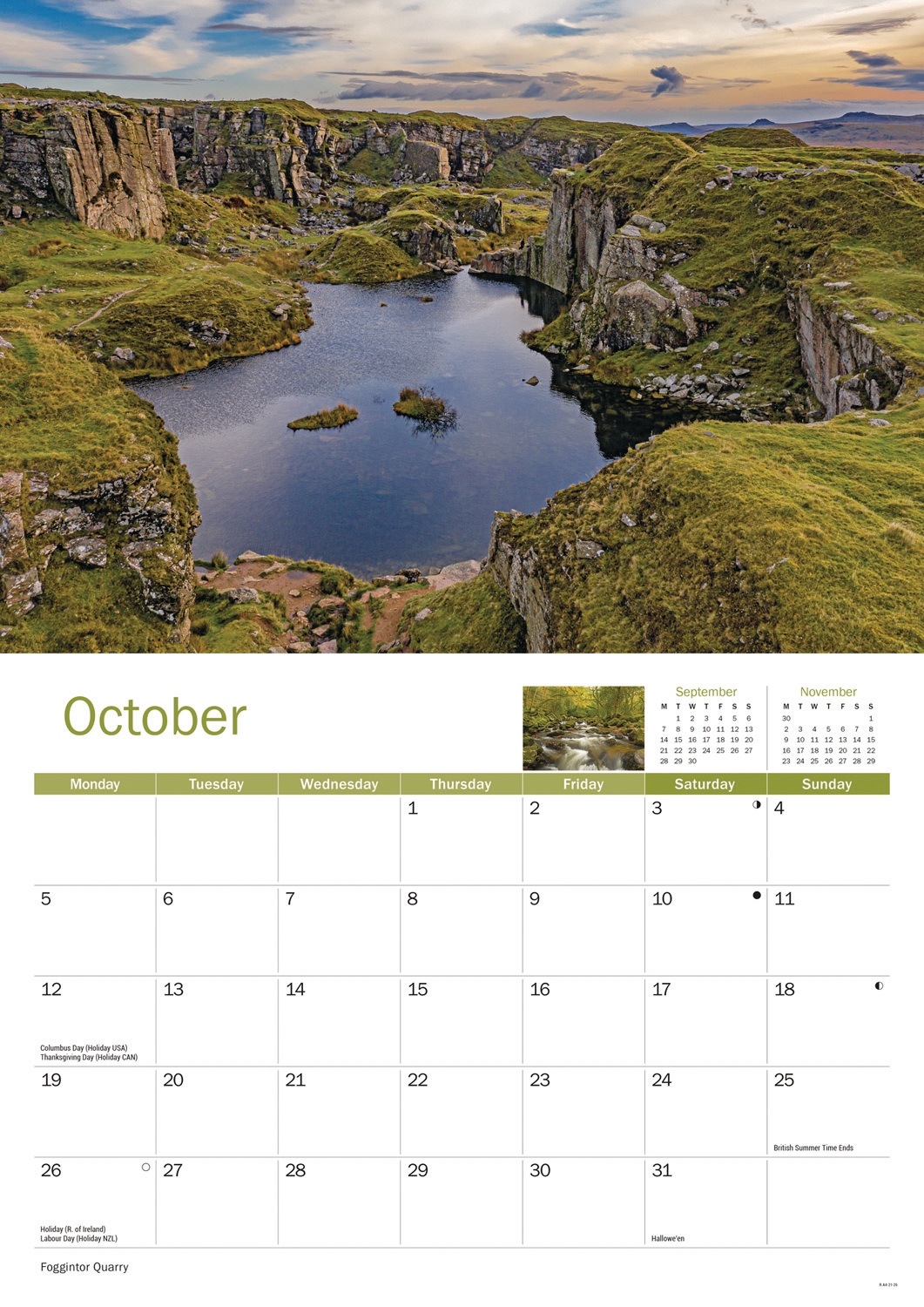 CALENDAR,A4,Dartmoor [Packs Only]
