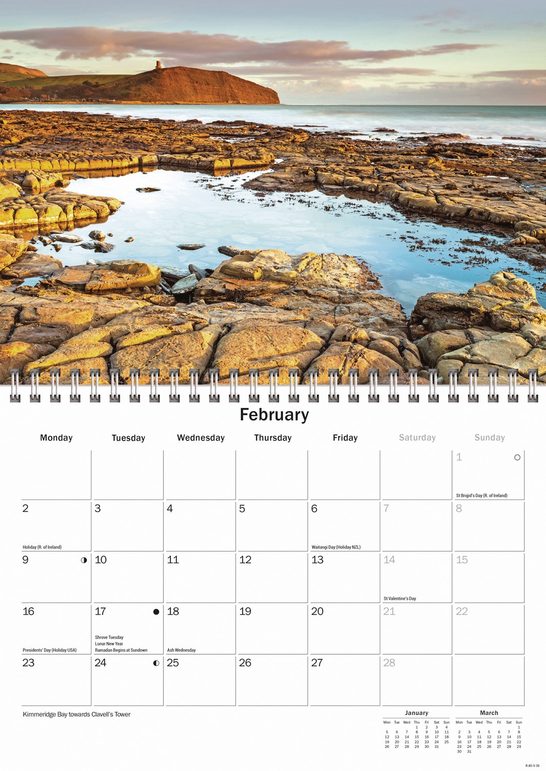 CALENDAR,A5,Dorset [Packs Only]