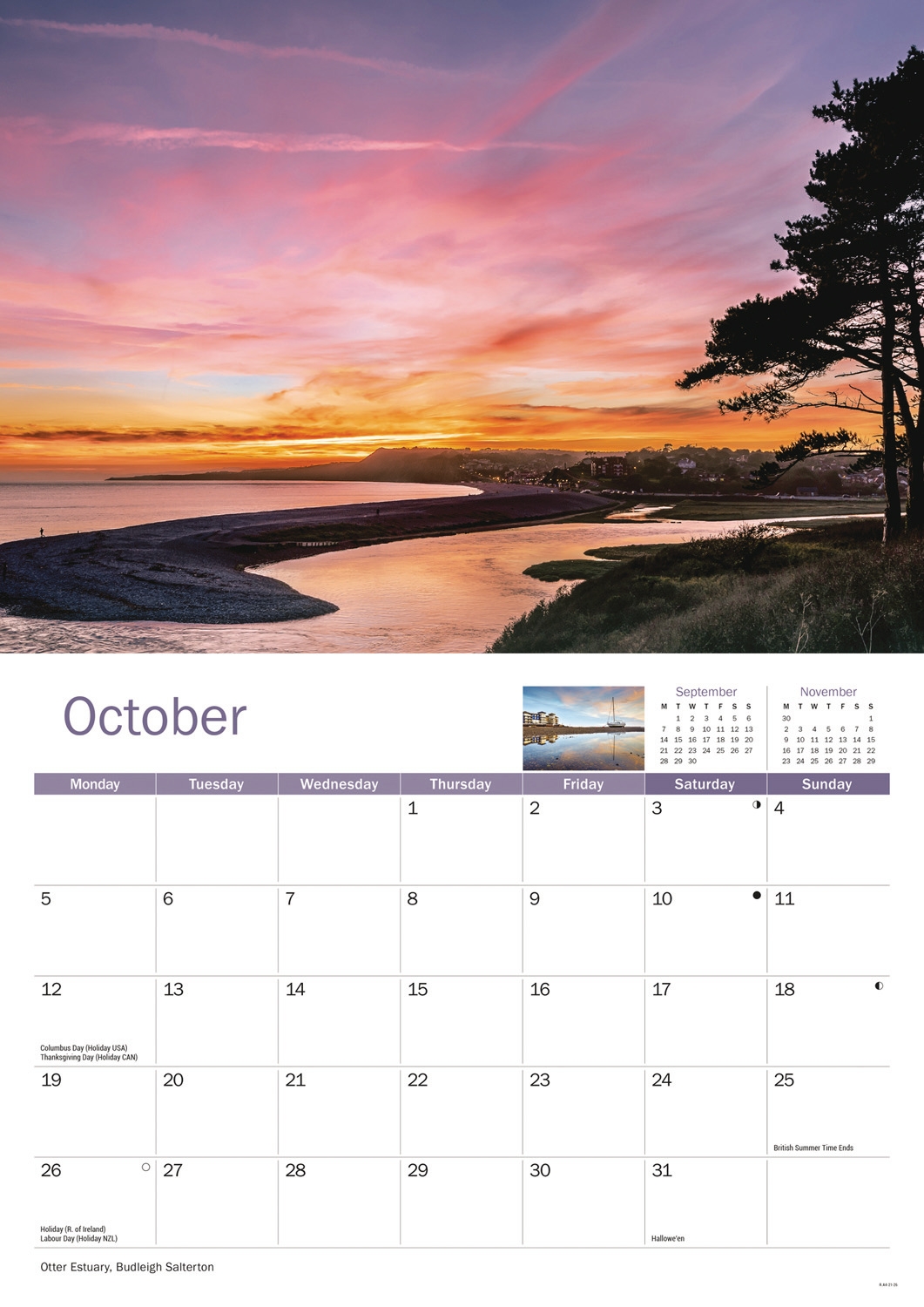 CALENDAR,A4,East Devon [Packs Only]