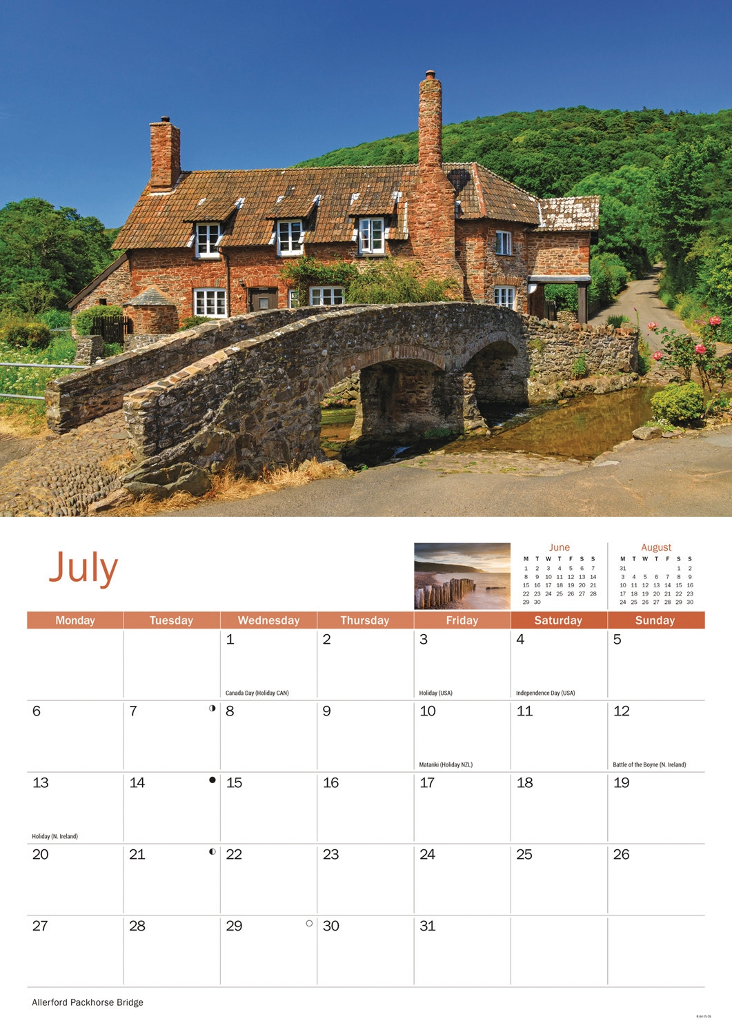 CALENDAR,A4,Somerset [Packs Only]