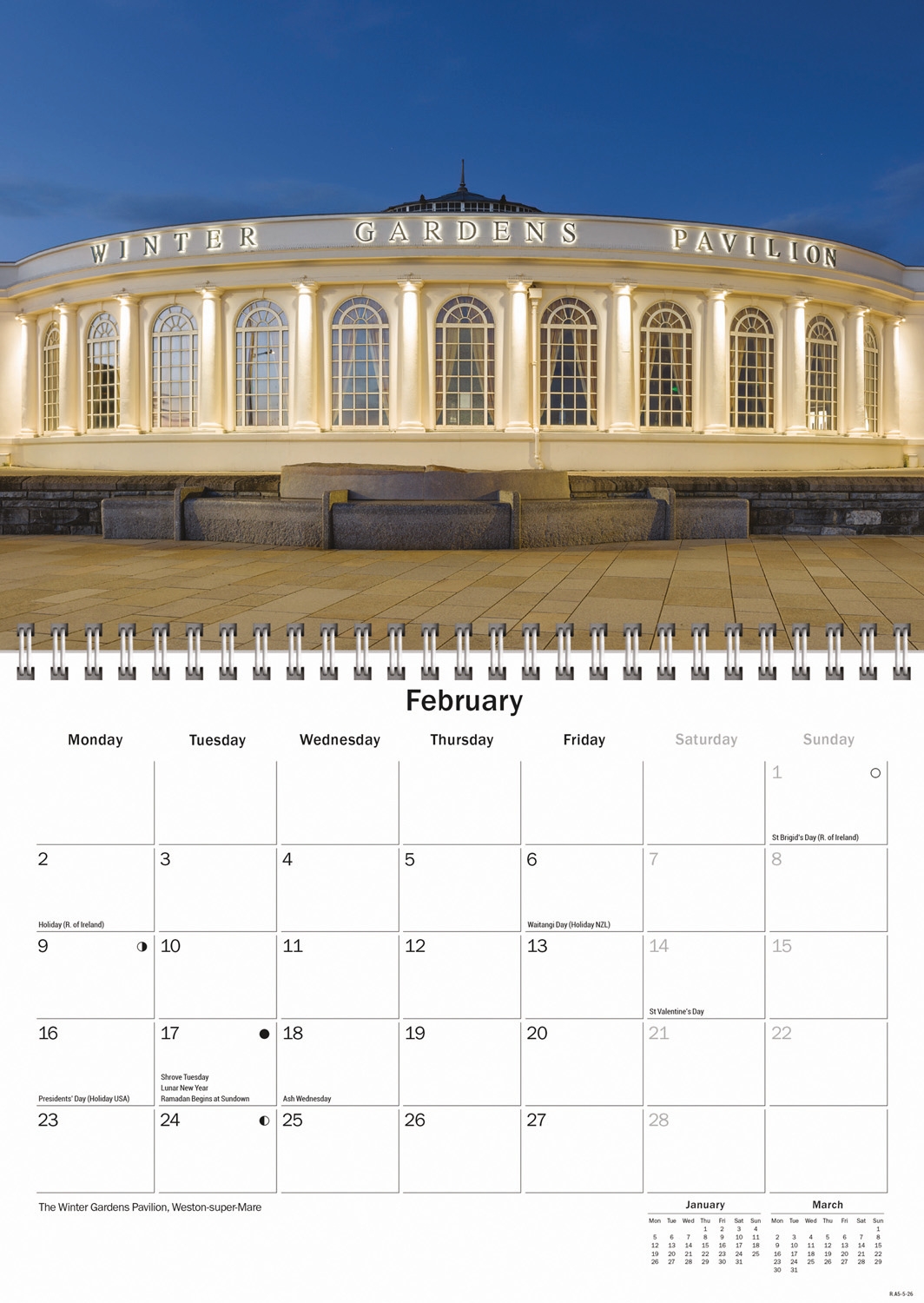 CALENDAR,A5,Somerset [Packs Only]