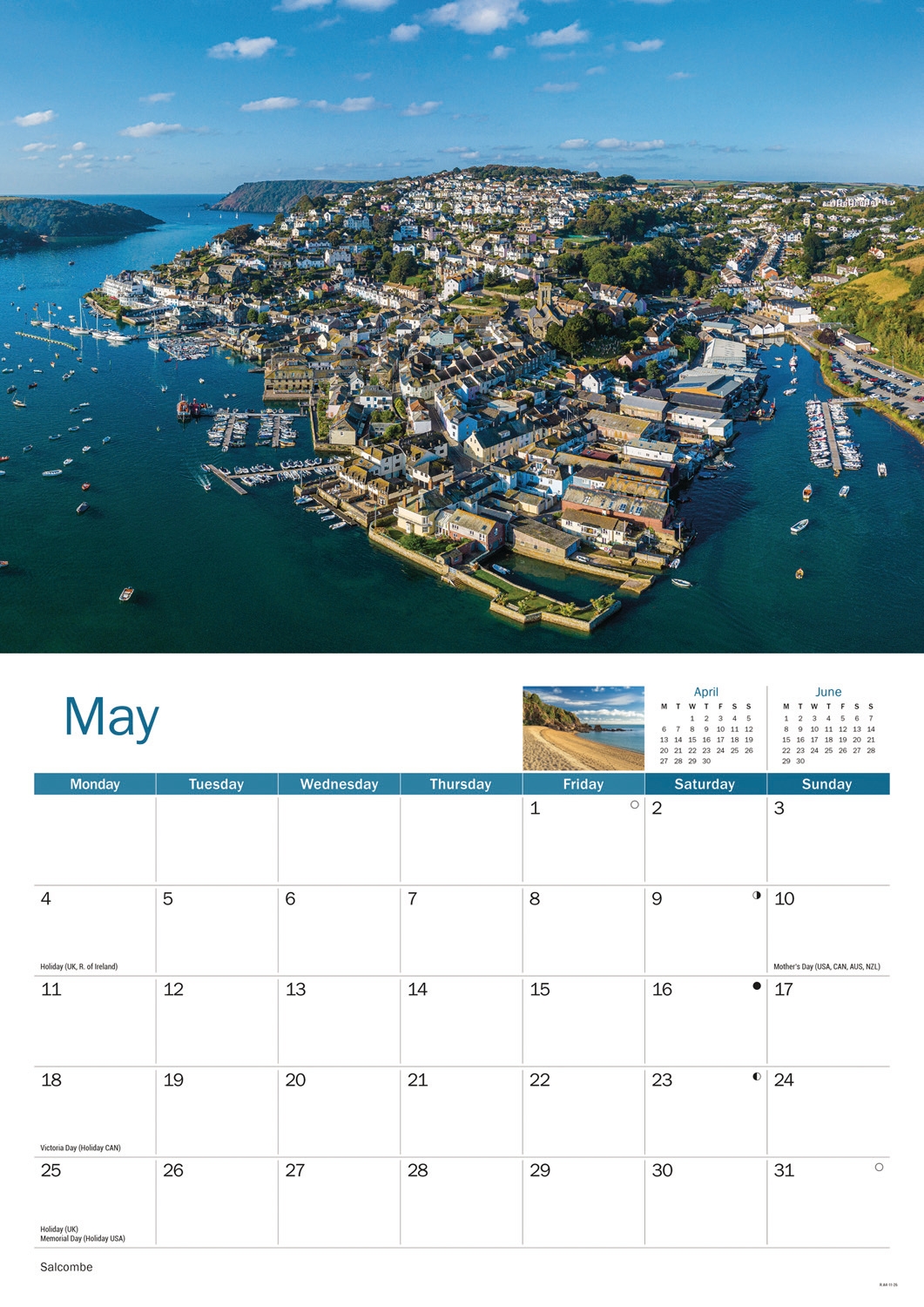 CALENDAR,A4,South Hams [Packs Only]