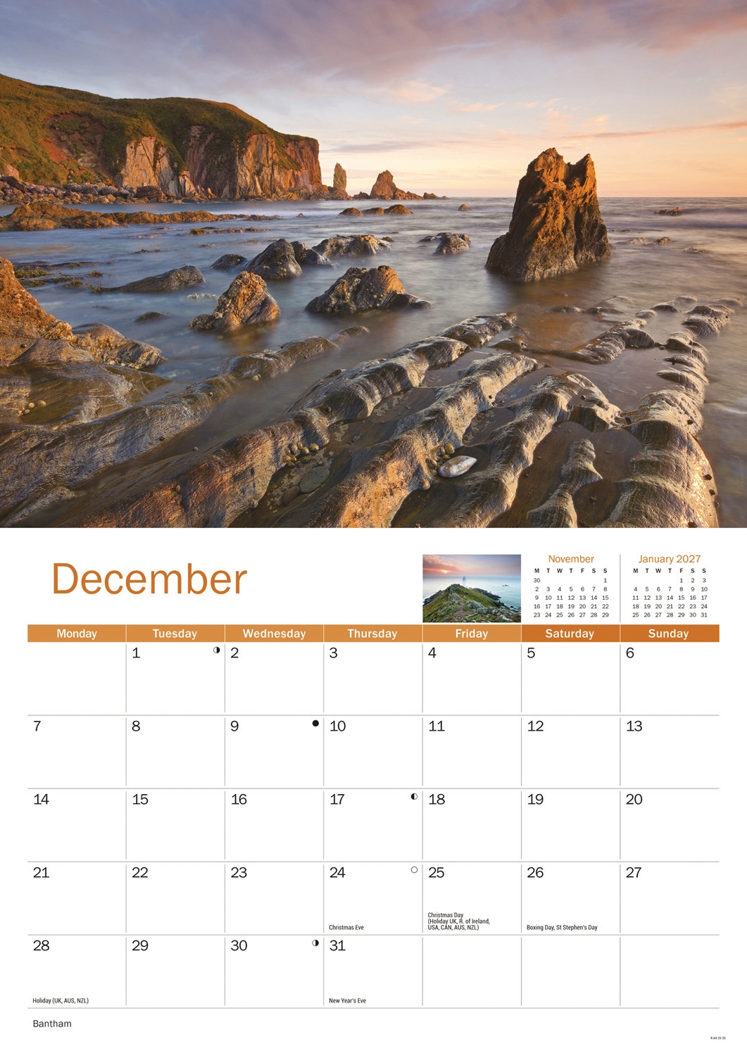 CALENDAR,A4,South Hams [Packs Only]