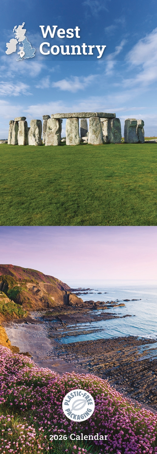 CALENDAR,Slim,West Country [Packs Only]