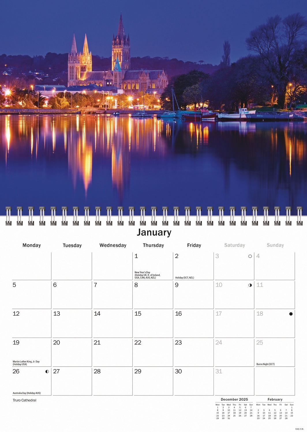 CALENDAR,A5,Cornwall [Packs Only]