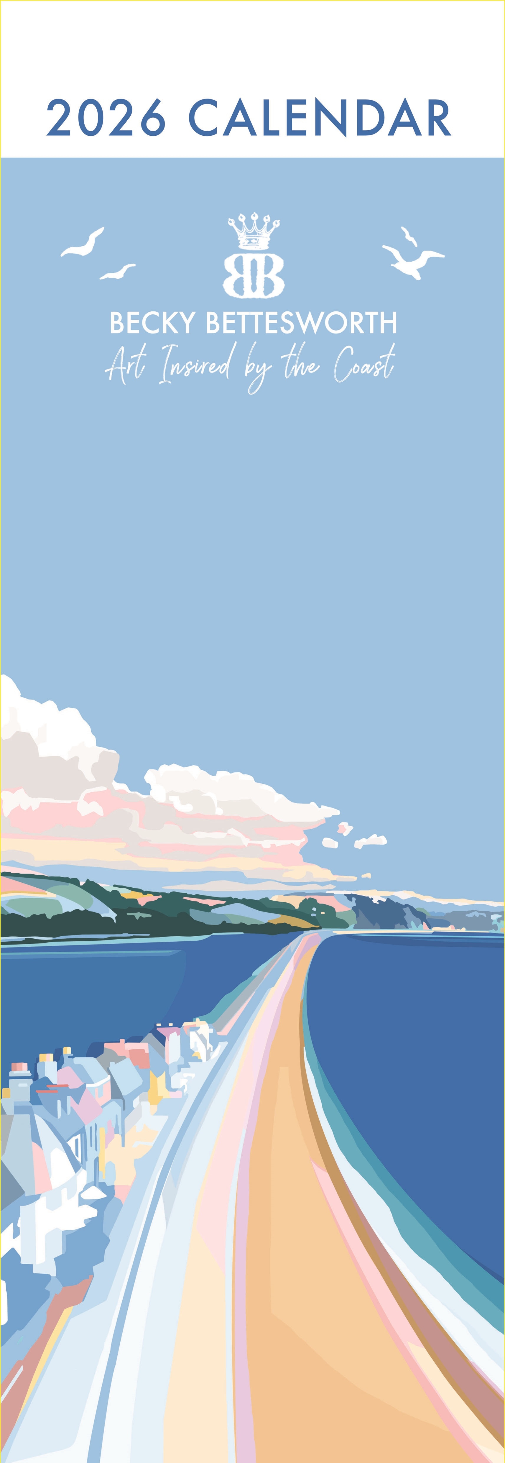 CALENDAR,Slim,Art Inspired By The Coast (Becky Bettesworth) [Packs Only]