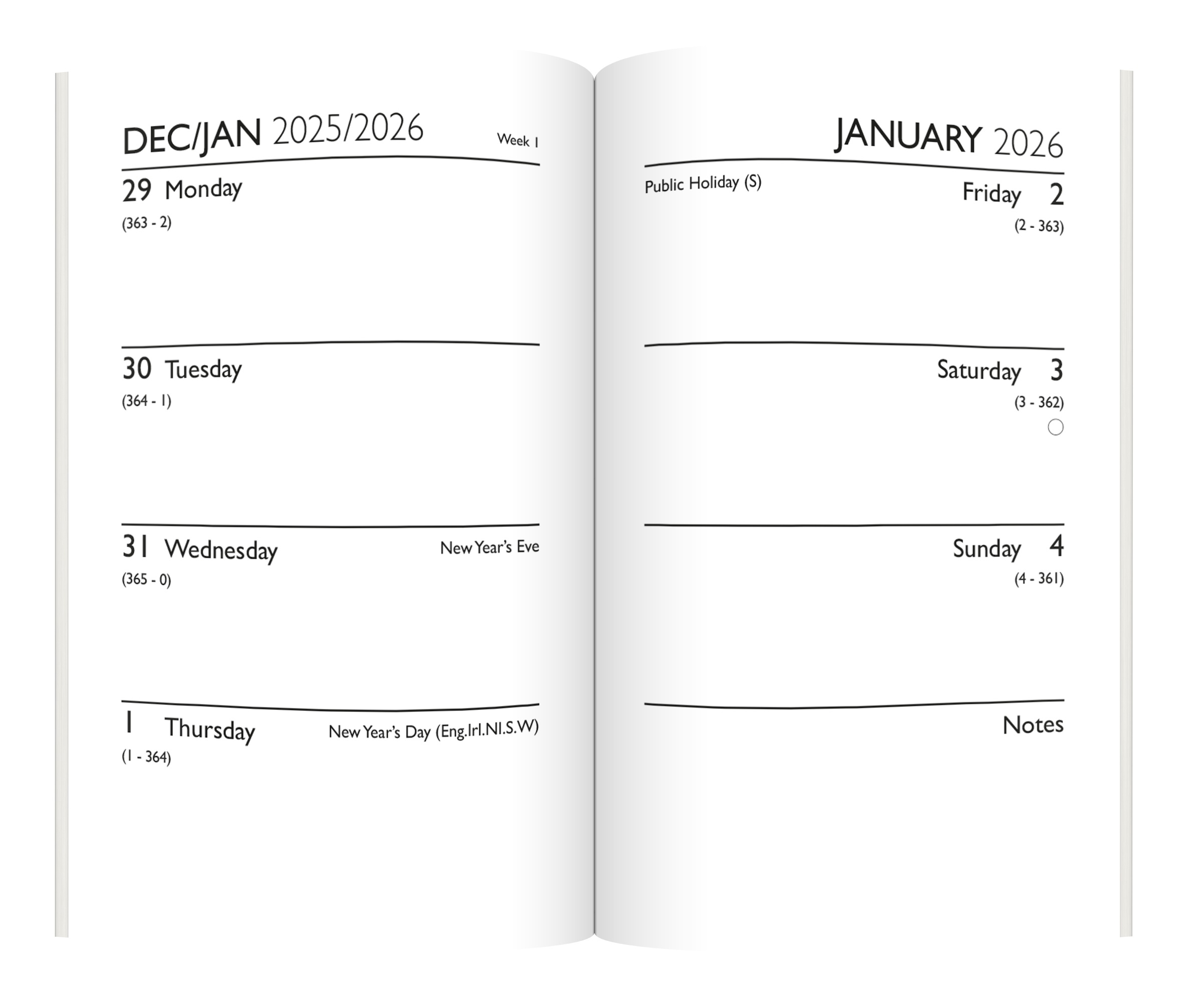 DIARY, Pocket Week To View Vintage Floral 2026 CDU [Packs Only]