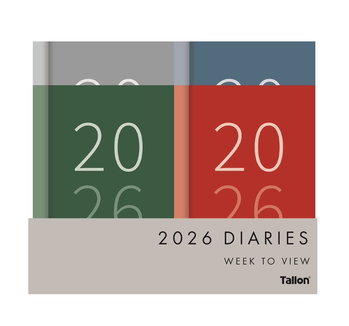 DIARY, Pocket Week To View 4 Asst Bold Colour 2026 CDU [Packs Only]