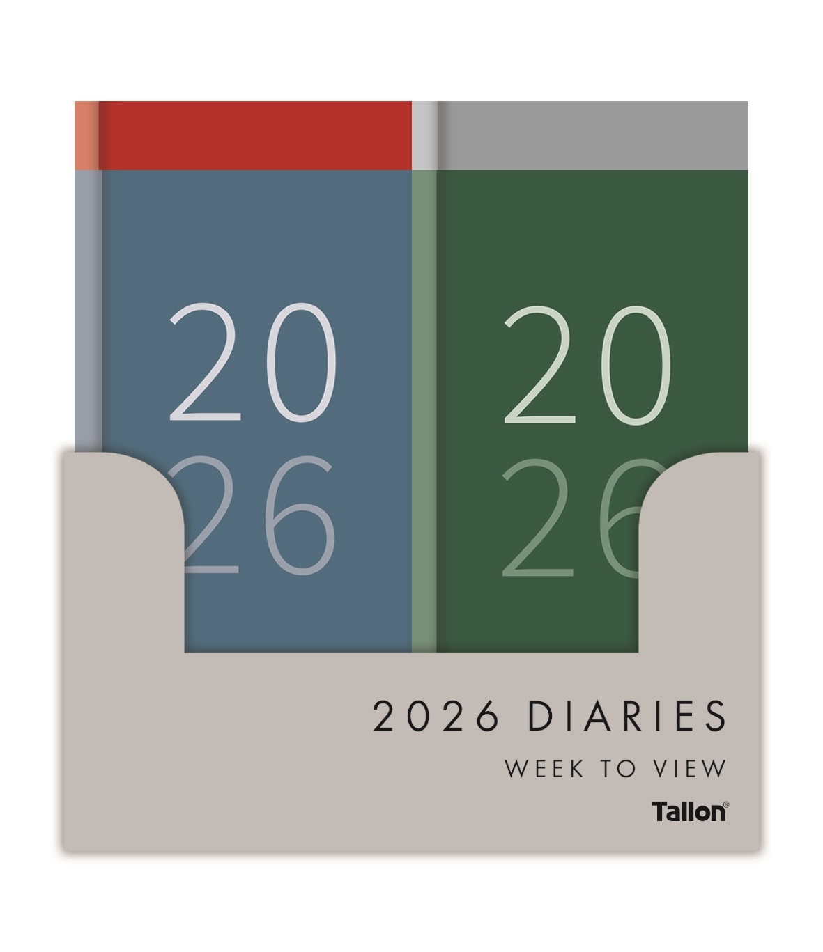 DIARY,Slim Week To View Bold Colour 2026 CDU [Packs Only]