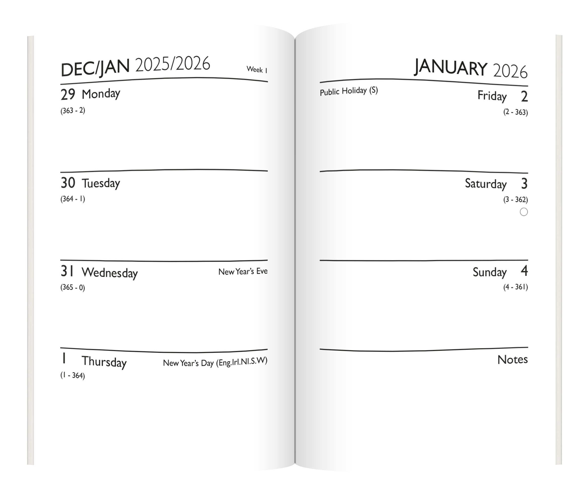 DIARY, Pocket Week To View Floral Meadow 2026 CDU [Packs Only]