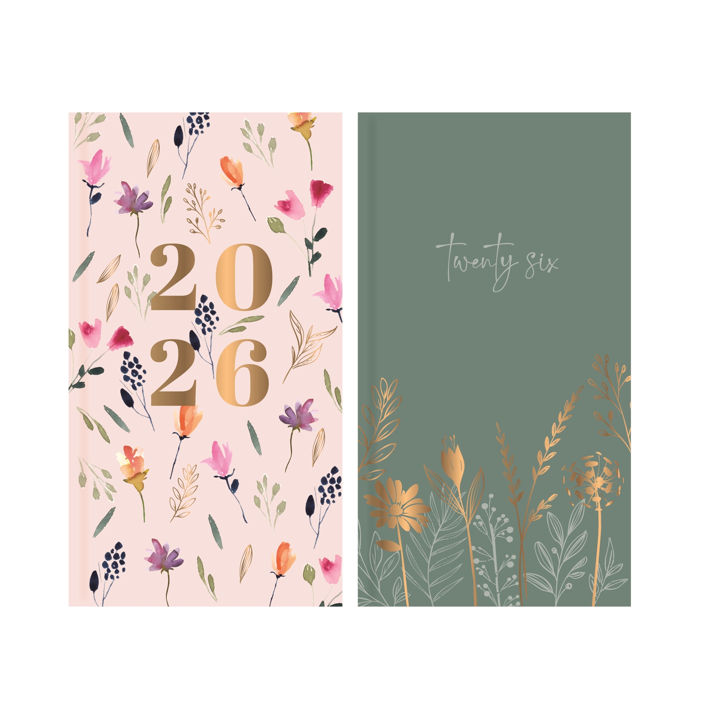 DIARY,Slim Week To View Floral Meadow 2026 CDU [Packs Only]