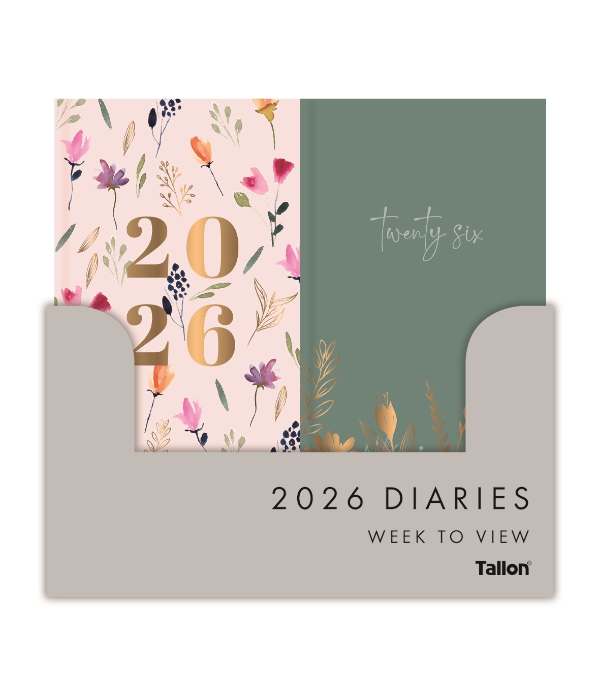 DIARY,Slim Week To View Floral Meadow 2026 CDU [Packs Only]