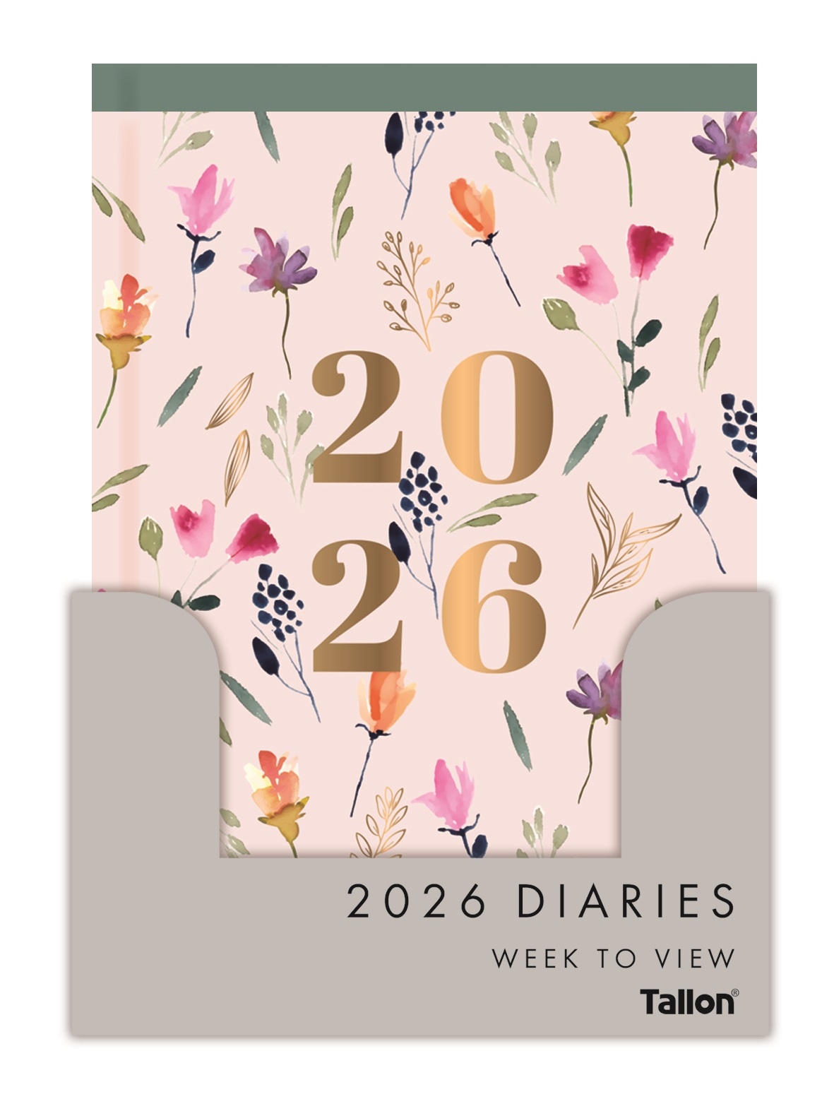 DIARY,A5 Week To View Floral Meadow 2026 CDU [Packs Only]