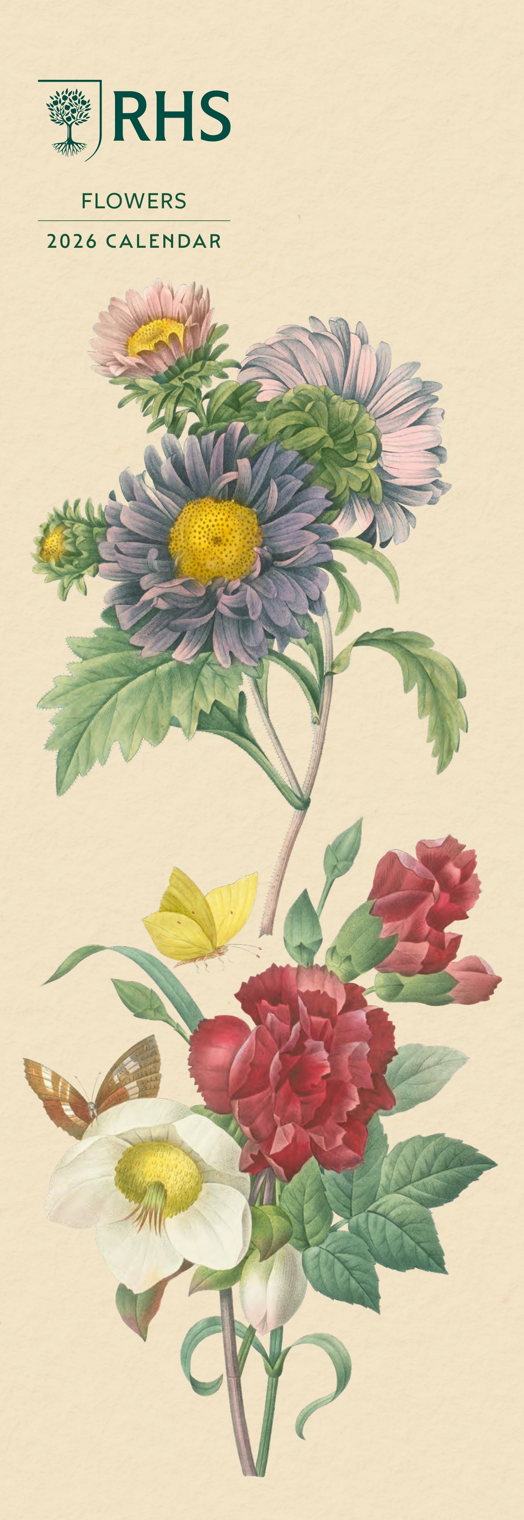 CALENDAR,Slim,RHS Flowers [Packs Only]