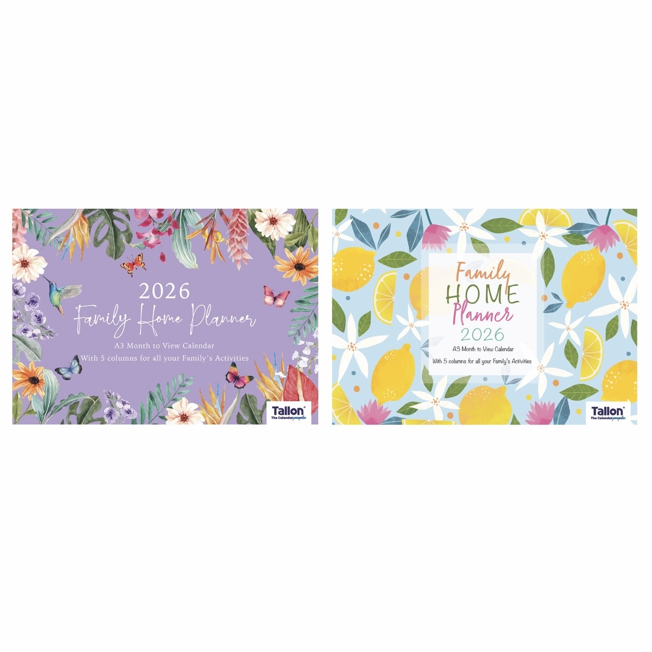 CALENDAR,Family Home Planner Month to View,A3,2 Asst. 2026 [Splittable]