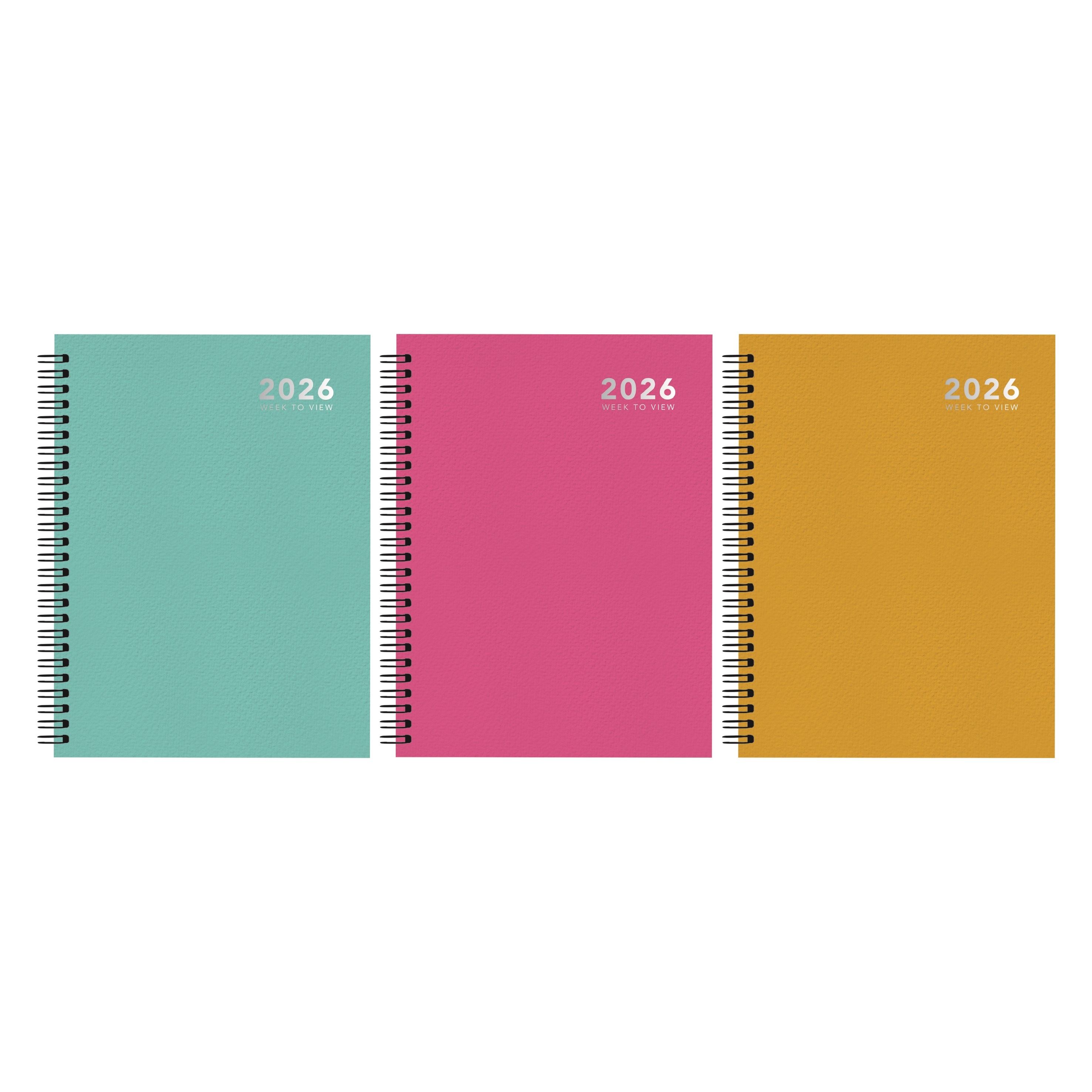 DIARY,A5 Week To View Brights Twin Wire 2026 [Packs Only]