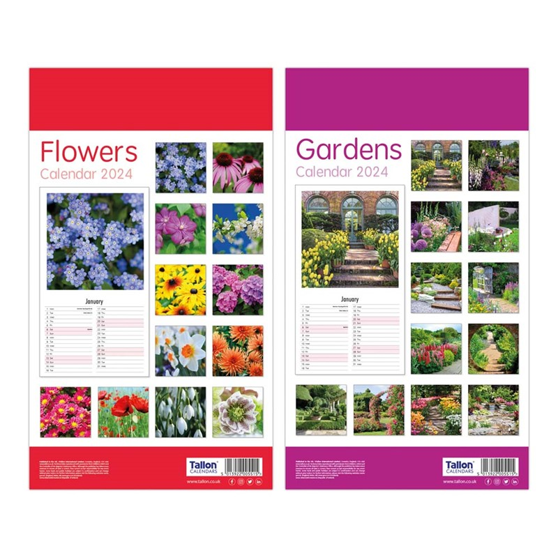 CALENDAR,Midi,Flowers & Gardens 2026 [Packs Only]