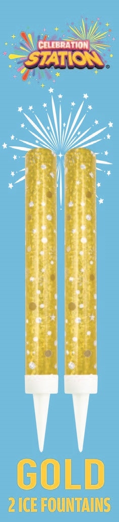 ICE FOUNTAINS,Gold 2`s Suitable for Indoor Use, H/pk [Packs Only]