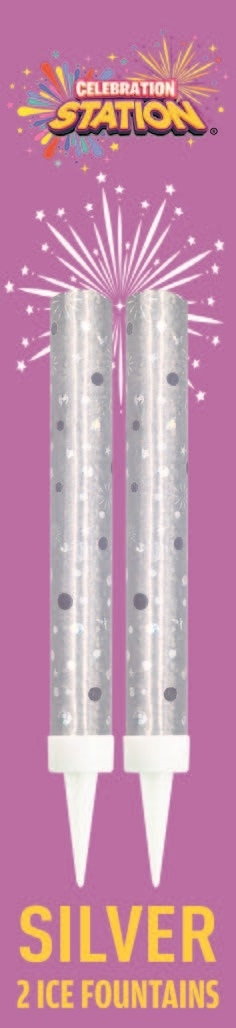 ICE FOUNTAINS,Silver 2`s Suitable for Indoor Use, H/pk [Splittable]